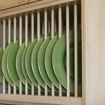 Custom Built-In Plate Rack