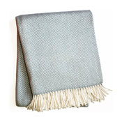 Herringbone Throw, Sky