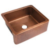 Lange Copper 25" Single Bowl Farmhouse Apron Front Undermount Kitchen Sink