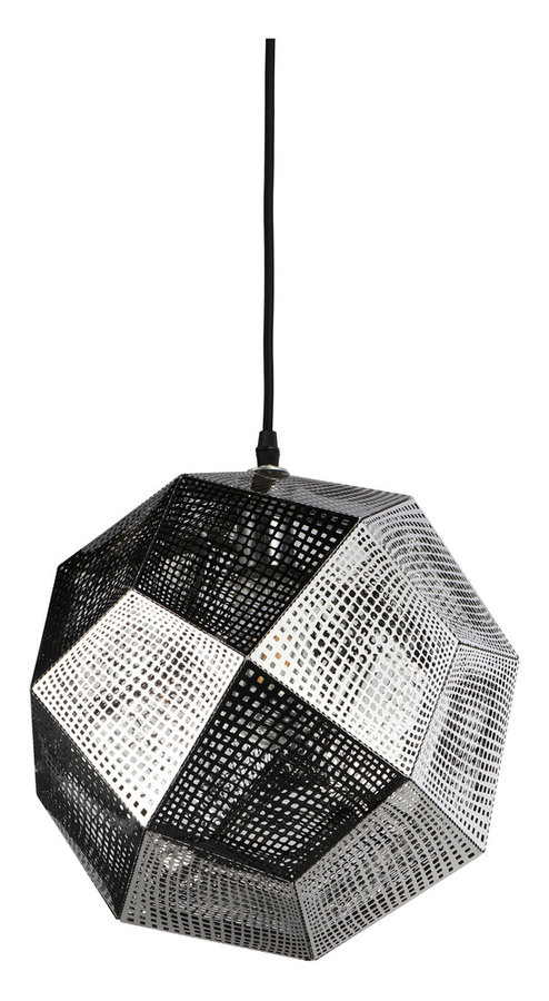 Cronus 1 Light Pendant, Chrome, 12.5"x12.5"