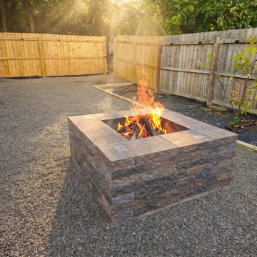 Firepit Installation Peastone Yard Landscaping Near Me Outdoor Living Design Har