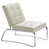 Hermes White Lounge Chair by Nuevo - HGAF237