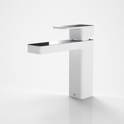 Dorf Splice Basin Mixer - White - Bathroom Sink Taps
