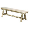 Montana Woodworks 6ft Solid Wood Plank Style Bench in Natural Lacquered