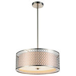 CWI Lighting - 3 Light Drum Shade Chandelier With Satin Nickel Finish - This Breathtaking 3 Light Drum Shade Chandelier With Satin Nickel Finish Is A Beautiful Piece From Our Nickel Collection. With Its Sophisticated Beauty And Stunning Details It Is Sure To Add The Perfect Touch To Your decor.