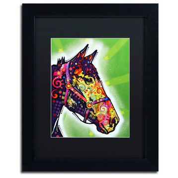 Dean Russo 'Horse II' Framed Art, Black Frame, 11"x14", Black Matte