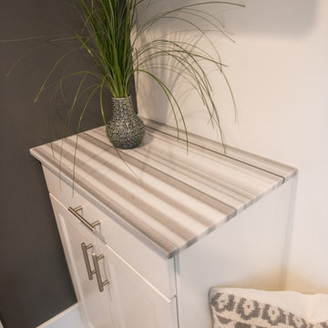 White Shaker Style Mudroom