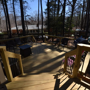 Raleigh Multi-Level Wood Deck