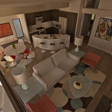 curved/angled kitchen island