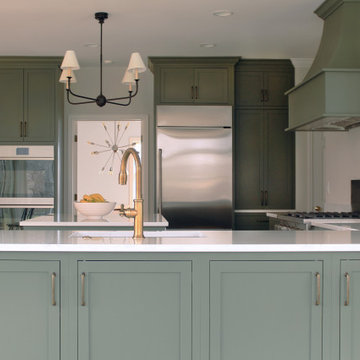 Green Cabinet Kitchen