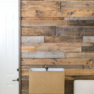 Solana Beach Bedroom With Reclaimed Wood Wall