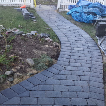 My variety of masonry work including stone, brick, stairs, walkways, and walls.