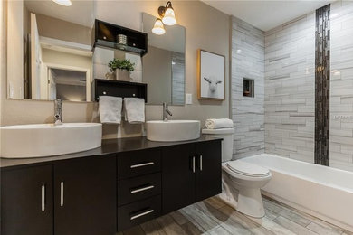 Inspiration for a transitional bathroom remodel in Tampa
