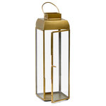 Serene Spaces Living - Serene Spaces Living Square Lantern, Sold Individually, Available in 4 Option, L - Our lantern features a square metal frame with clear glass panels and come in both gold and antique bronze finishes. Consider this lanterns as an alternative centerpiece for your tables. This square lantern will add an air of timeless beauty to weddings and special occasions. This It is sold individually and measures 9.5" Tall and 3" Diameter. Serene Spaces Living specializes in creating good quality accents that look great anywhere!