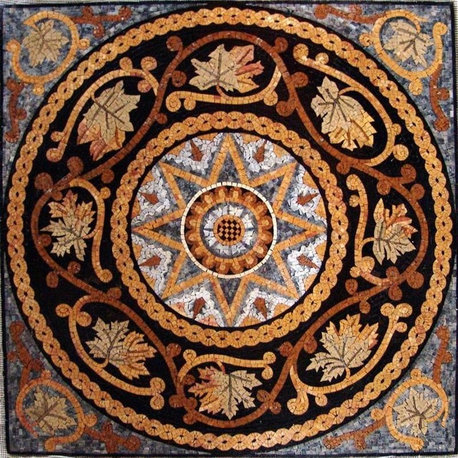 Botanical Roman Mosaic - Shana, 35" X 35"