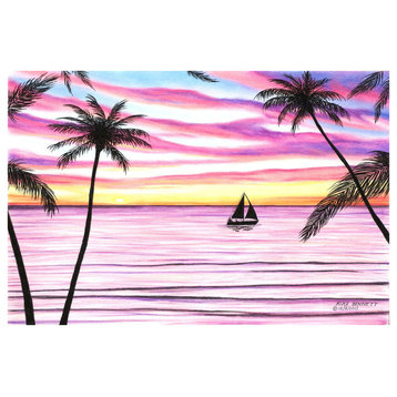 Mike Bennett Tropical Sunset #1 Art Print, 24"x36"