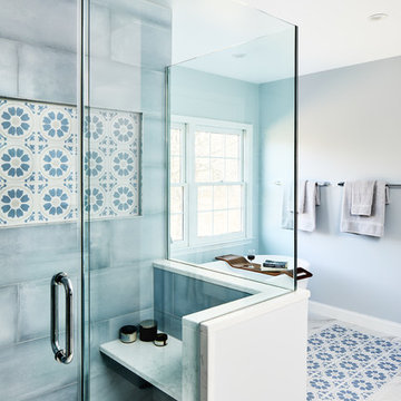 Dreary To Cheery Traditional Master Bath Before and After