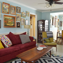 cool blue living room