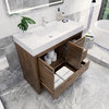 Azure 42" Freestanding Vanity with Reinforced Acrylic Sink (Right Side Drawers),