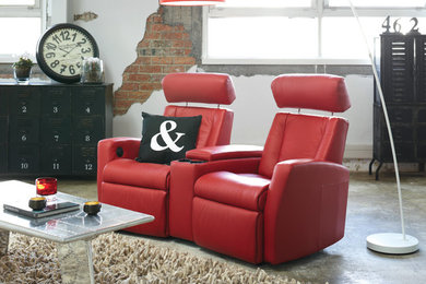 Inspiration for a contemporary family room remodel in Toronto