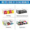 Set of 3 Stackable Tea Bag Storage Organizer Bin Box With Clear Top Lid