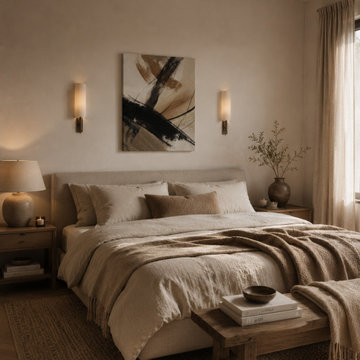 Organic Modern Canvas Wall Art Set – Earth Flow & Brush Rhythm