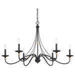 Minka Lavery - Minka Lavery Westchester County 6-LT Chandelier 1046-677 - Sand Coal/Gold Leaf - This 6-LT Chandelier from Minka Lavery has a finish of Sand Coal/Gold Leaf and fits in well with any Classic style decor.