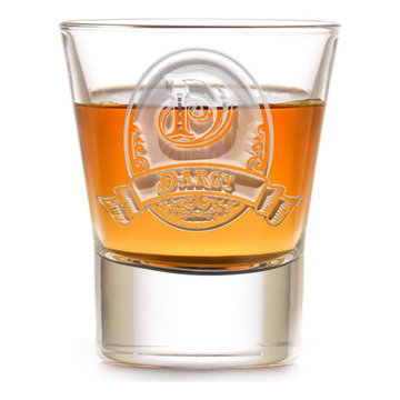 Custom Engraved Barware Glasses, Personalized Home Bar Glassware