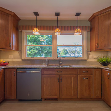 Arlington Heights Large Family Kitchen and Powder Room Remodels