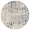 Nourison Quarry 7'x10" x Round Ivory Grey Blue Modern Indoor Rug