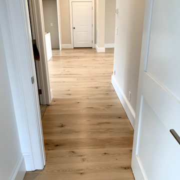 HUNTINGTON:  8" & 4" CHARACTER GRADE HERITAGE WHITE OAK INSTALLED & FINISHED