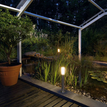 Big Nails 50 Outdoor Bollard, Stainless Steel Finish with Satin Shade