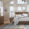 Oasis 5PC E King Platform Bed, 2 Nightstand, Dresser & Mirror in Natural