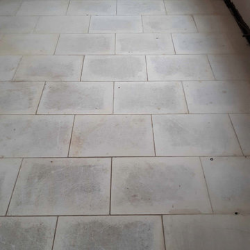 Pale Limestone Floor Tile Installation Issues Resolved in Brockdish