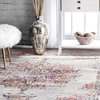 Sunny Wildflower Medallion Area Rug, Pink, 5'x7'5"