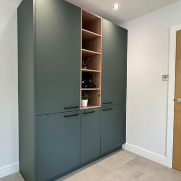 White and Green Modern Kitchen in Banchory