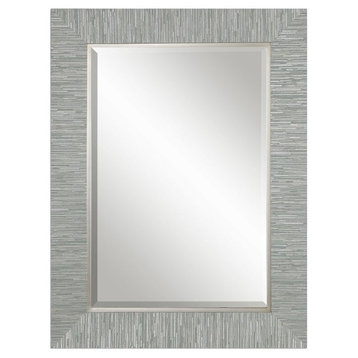 Belaya Wall Mirror in Gray Wood