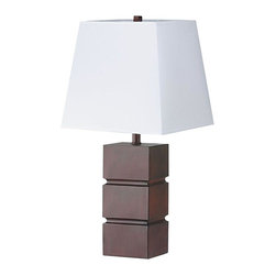 27.5 in. Walnut Table Lamp - Desk Lamps