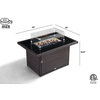 Hudson 44 in.x32 in. Outdoor Brown Wicker Aluminum Propane Fire Pit Table