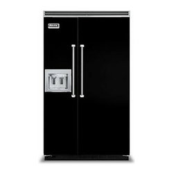 Viking 48" Built-in Side By Side Refrigerator Black | VCSB5482DBK - Refrigerators