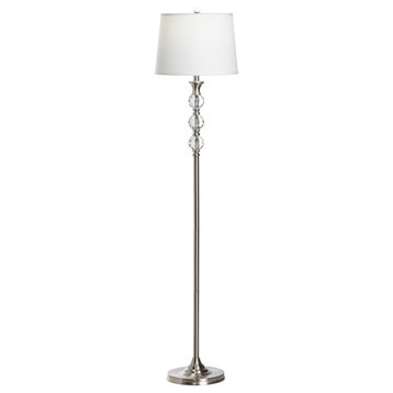 Harlow 63.5"H Brushed Nickel Floor Lamp