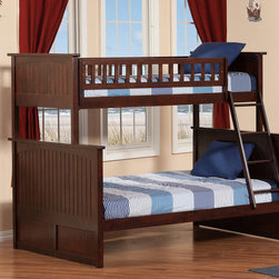 Nantucket Twin over Full Bunk Bed | Antique Walnut - Bunk Beds