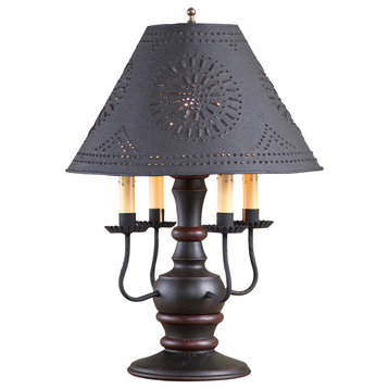 Cedar Creek Lamp, Sturbridge Black With Shade
