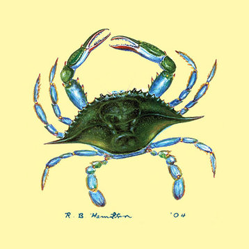 Betsy Drake Blue Crab Neoprene Coaster Set of 4