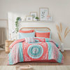 Intelligent Design Twin XL Comforter and Sheet Set In Coral Finish ID10-1217