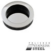 Round Flush Pull, Polished Stainless Steel, 3"