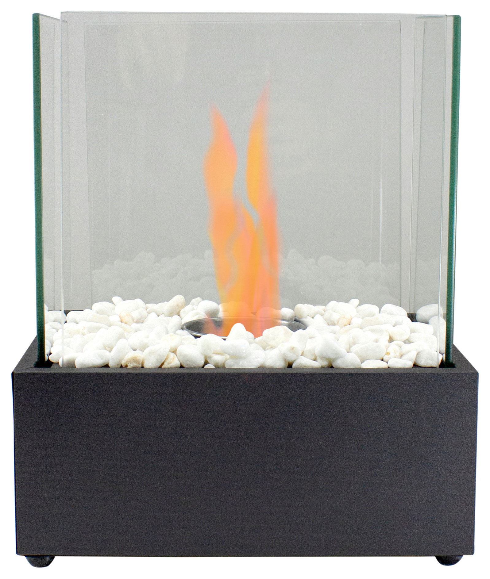 11.5" Bio Ethanol Ventless Portable Tabletop Fireplace with Flame Guard