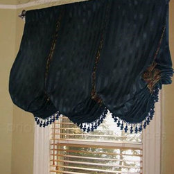 Priority Home & Design - Custom Box Pleat Balloon Valance  - Select From 500+ Fabrics - Valances