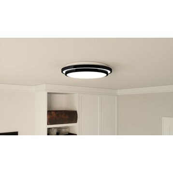 Quoizel IVG1616 Irving 16"W LED Flush Mount Ceiling Fixture - Brushed Aluminum