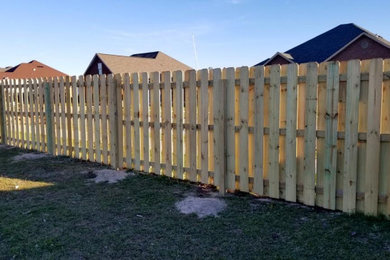 Shadow Box Fence Before and After